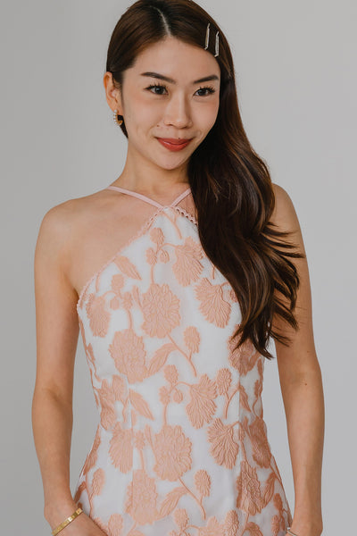 First Bloom Padded Dress (Peach)