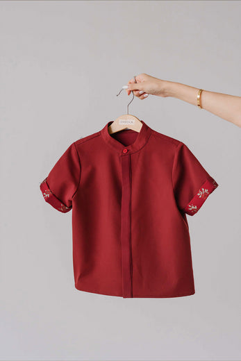 Mini Jia & Bloom Shirt (Red)