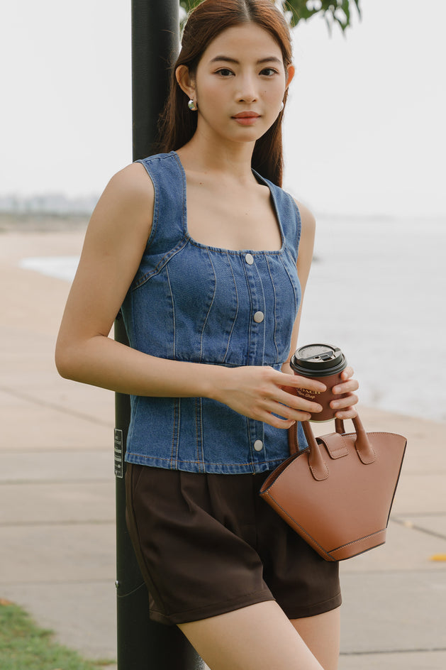Noemi Denim Top (Blue)