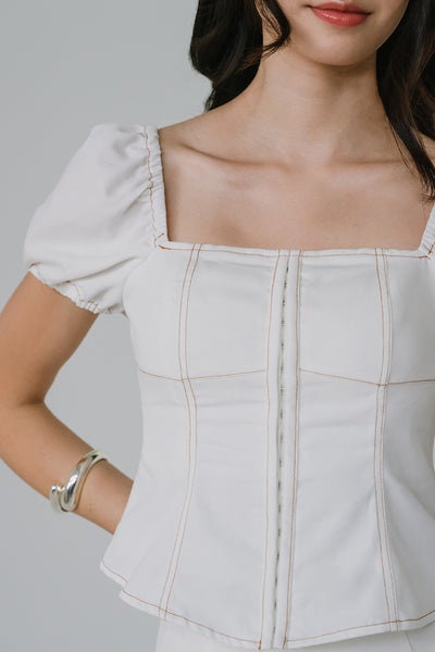 Colette Padded Top (White)