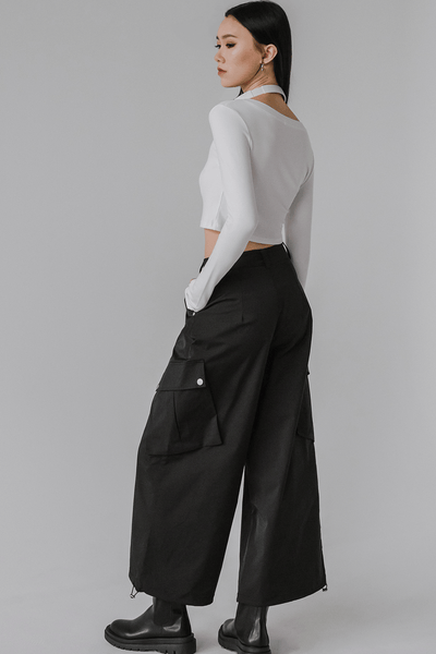 Elowen Cargo Pants (Black)