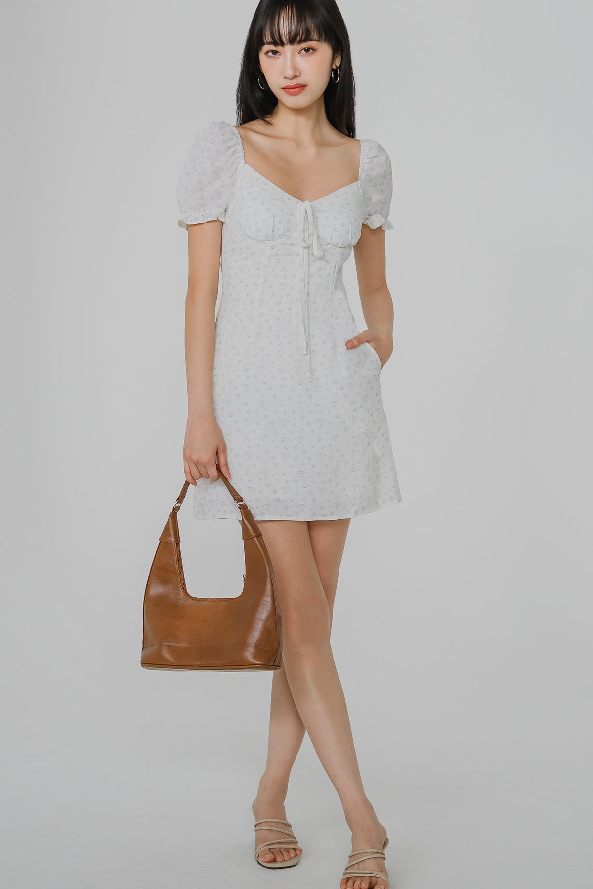 Cassidy Padded Romper Dress (Floral)