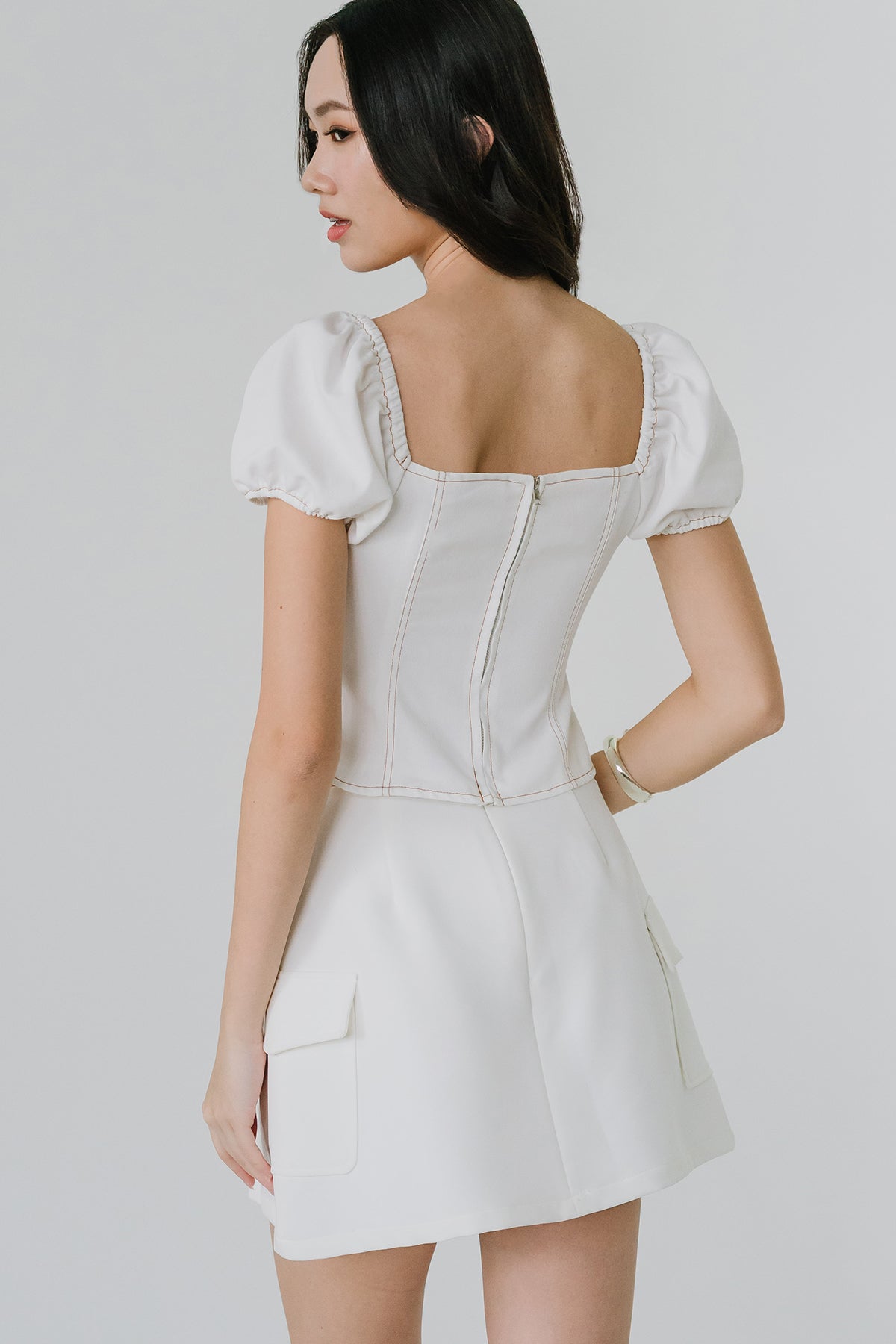 Colette Padded Top (White)