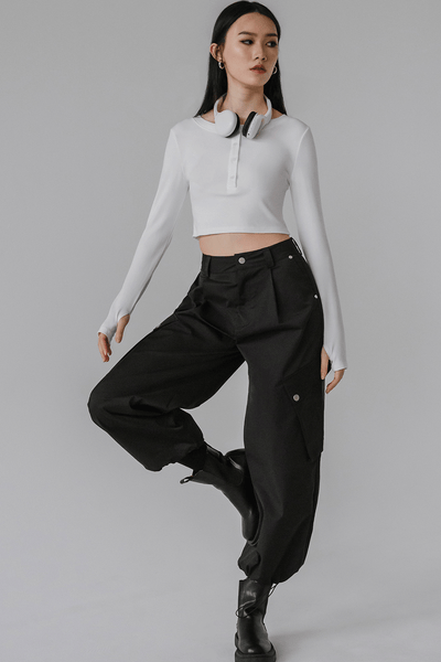 Elowen Cargo Pants (Black)