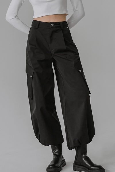 Elowen Cargo Pants (Black)
