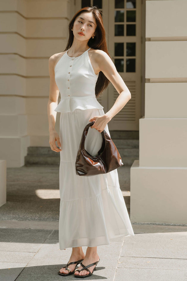 Lilith Tiered Skirt (White)
