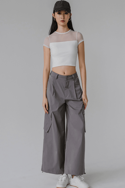 Miri Padded Mesh Top (White)