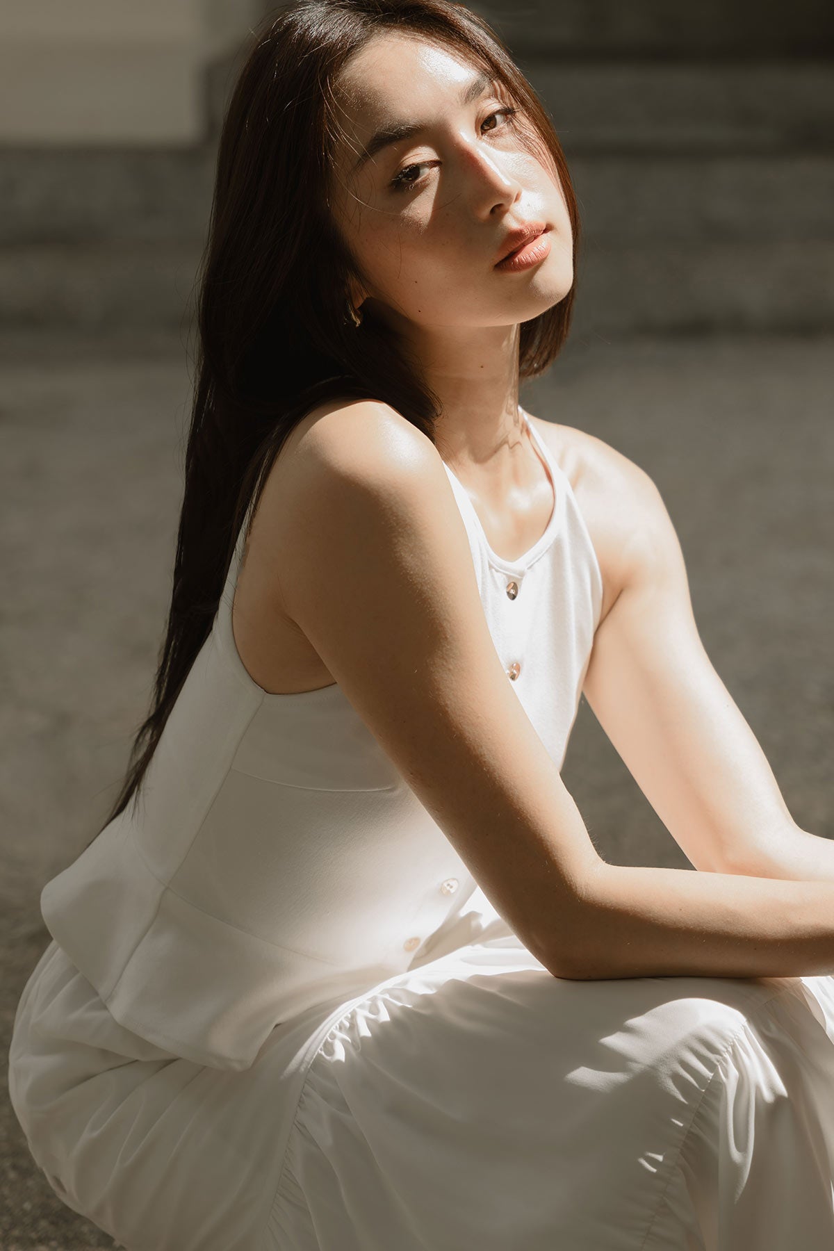 Lyra Halter Top (White)