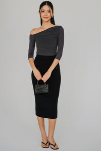 Dreamer Knit Midi Skirt (Black)