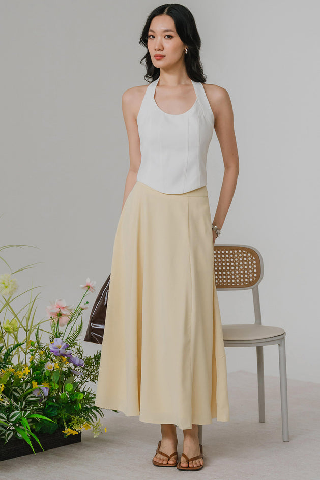 PO* Aura Padded Halter Top (White)