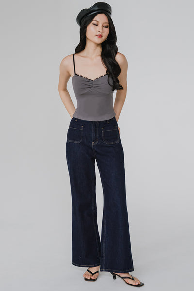 Blaire Padded Sweetheart Cami (Grey)