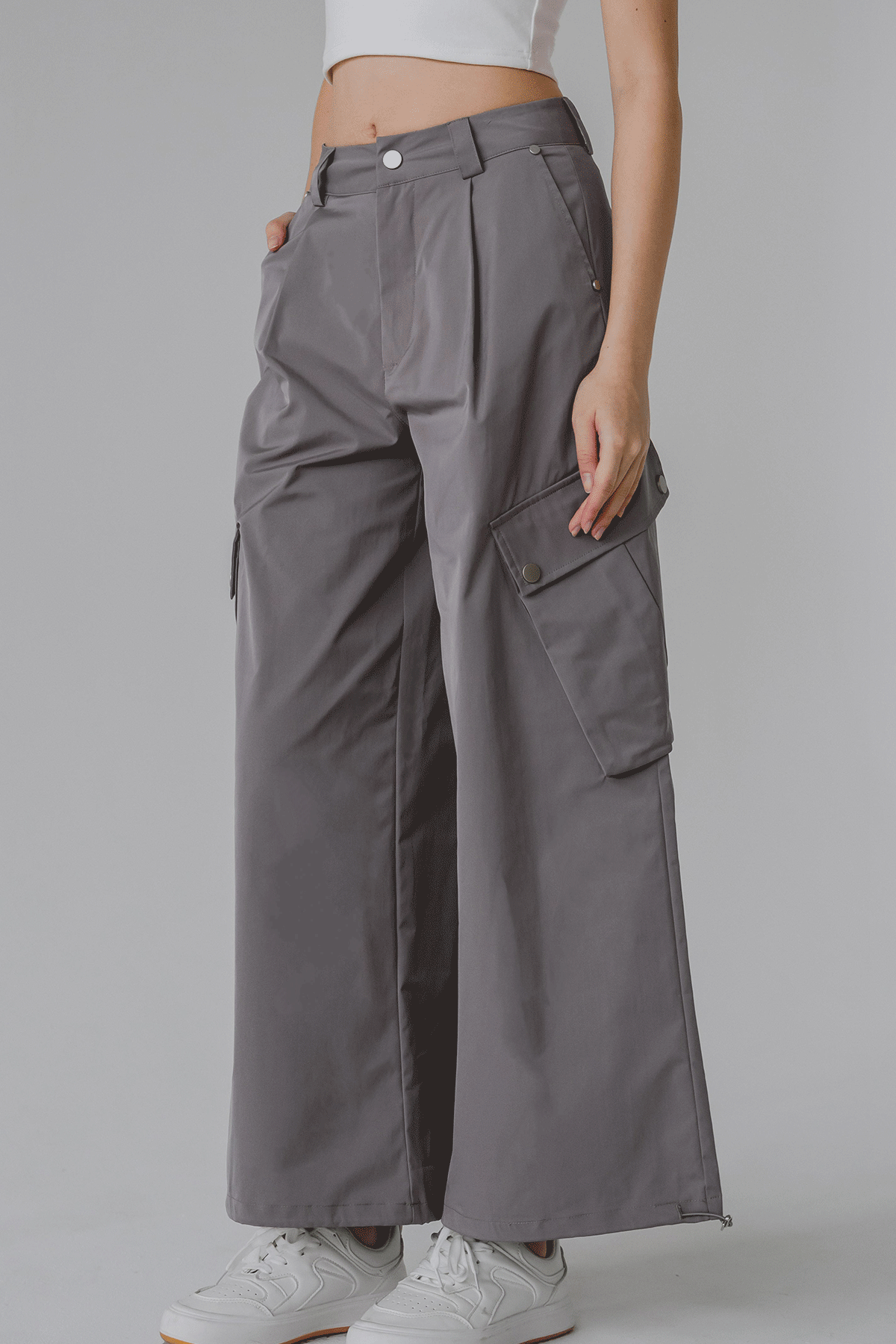 Elowen Cargo Pants (Slate Grey)