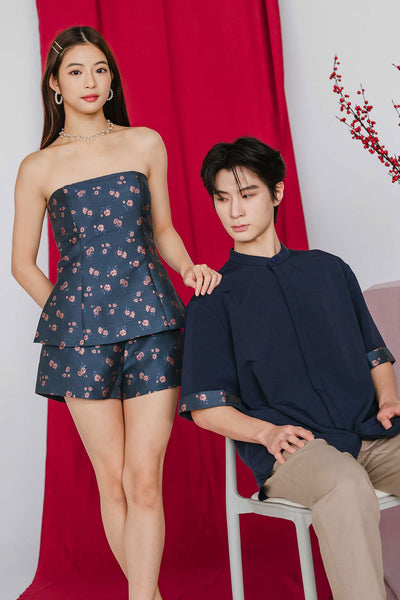 Jia & Bloom Padded Top (Navy)