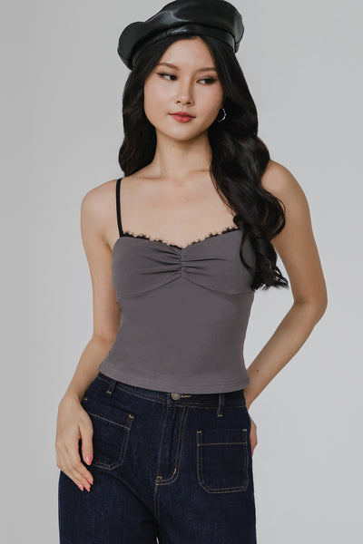 Blaire Padded Sweetheart Cami (Grey)