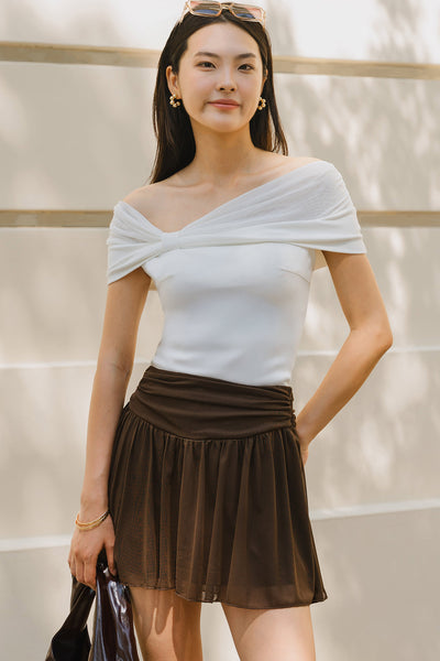 Kerr Mesh Skort (Brown)