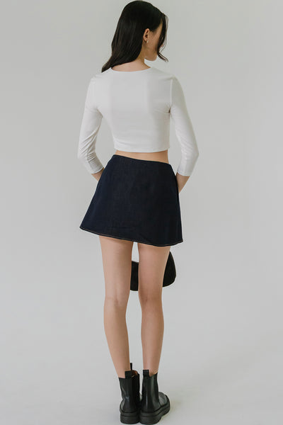 Maisel Padded Ruched Top (White)