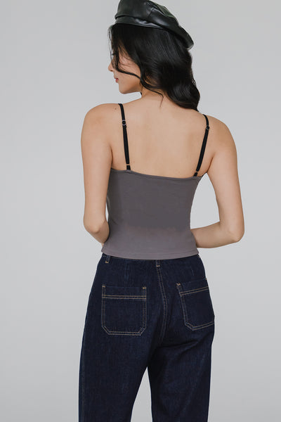 Blaire Padded Sweetheart Cami (Grey)