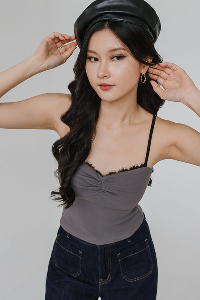 Blaire Padded Sweetheart Cami (Grey)