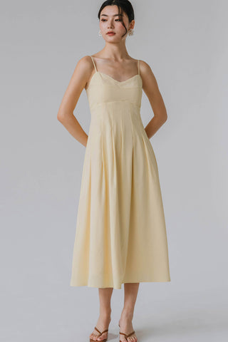 Avelaine Padded Sundress (Yellow)