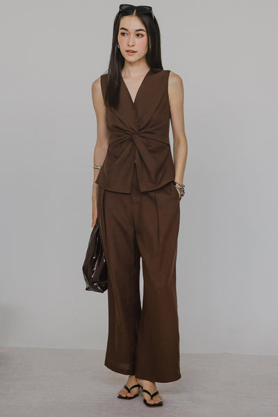 Leona Knot Top (Brown)