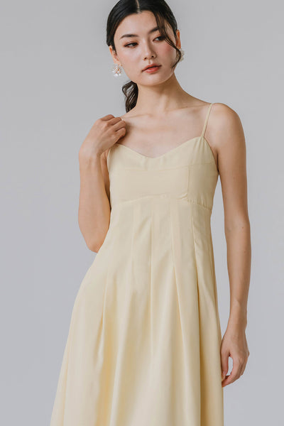 Avelaine Padded Sundress (Yellow)