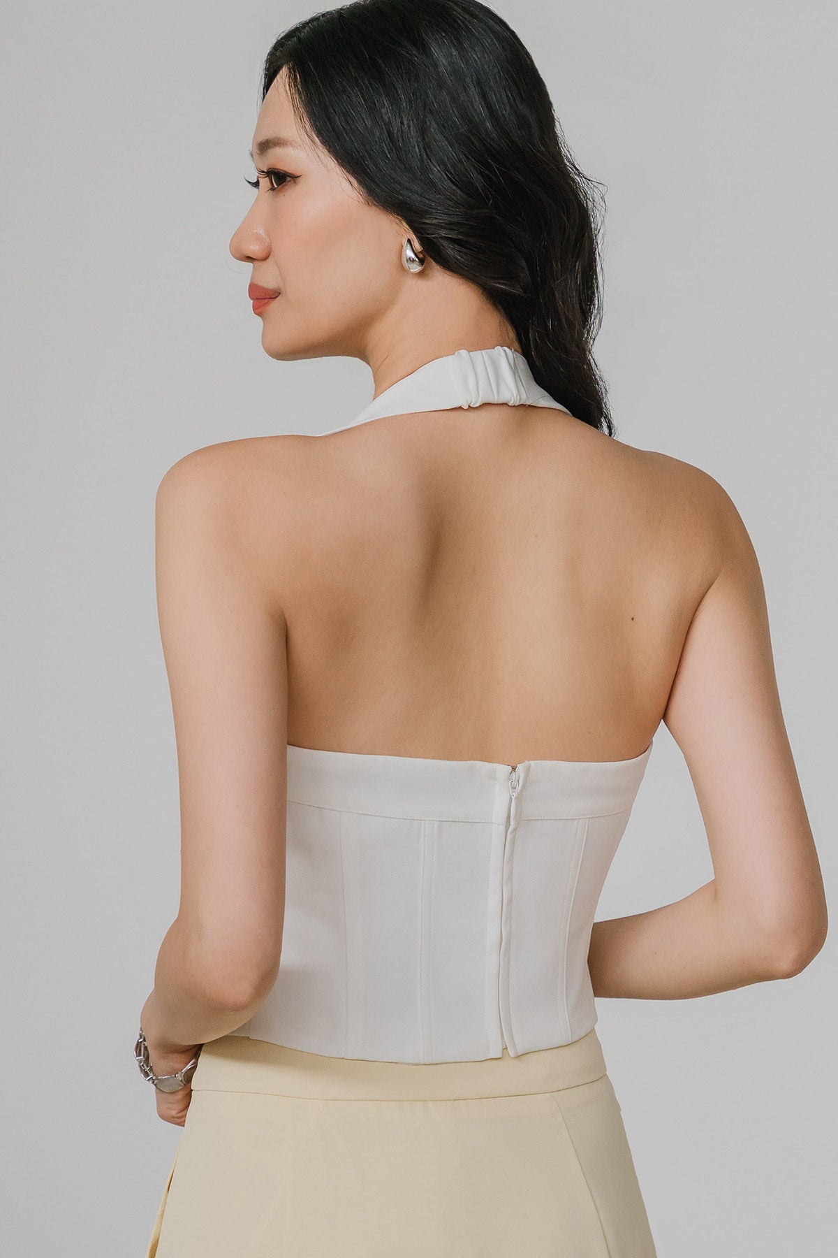 PO* Aura Padded Halter Top (White)