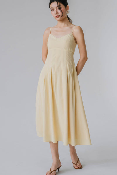Avelaine Padded Sundress (Yellow)