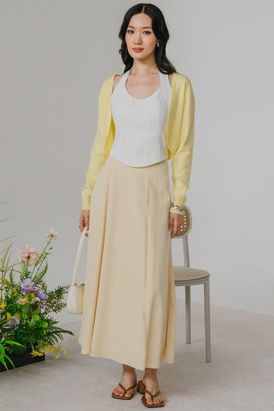 Softline Cropped Cardigan (Lemon)
