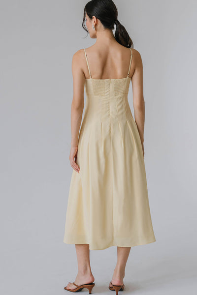 Avelaine Padded Sundress (Yellow)