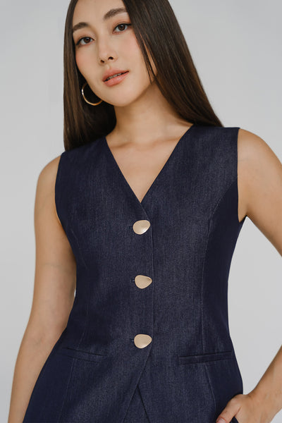 Restock* Laurent Vest (Navy)