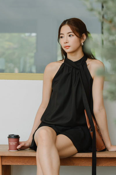 Monique Tie Top (Black)