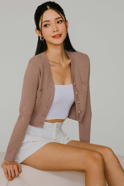 Dreamer Knit Cardigan (Pale Mauve)