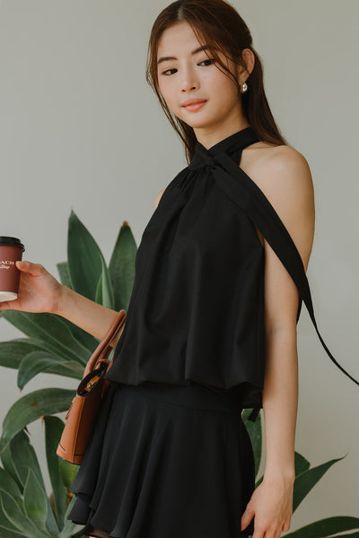 Monique Tie Top (Black)