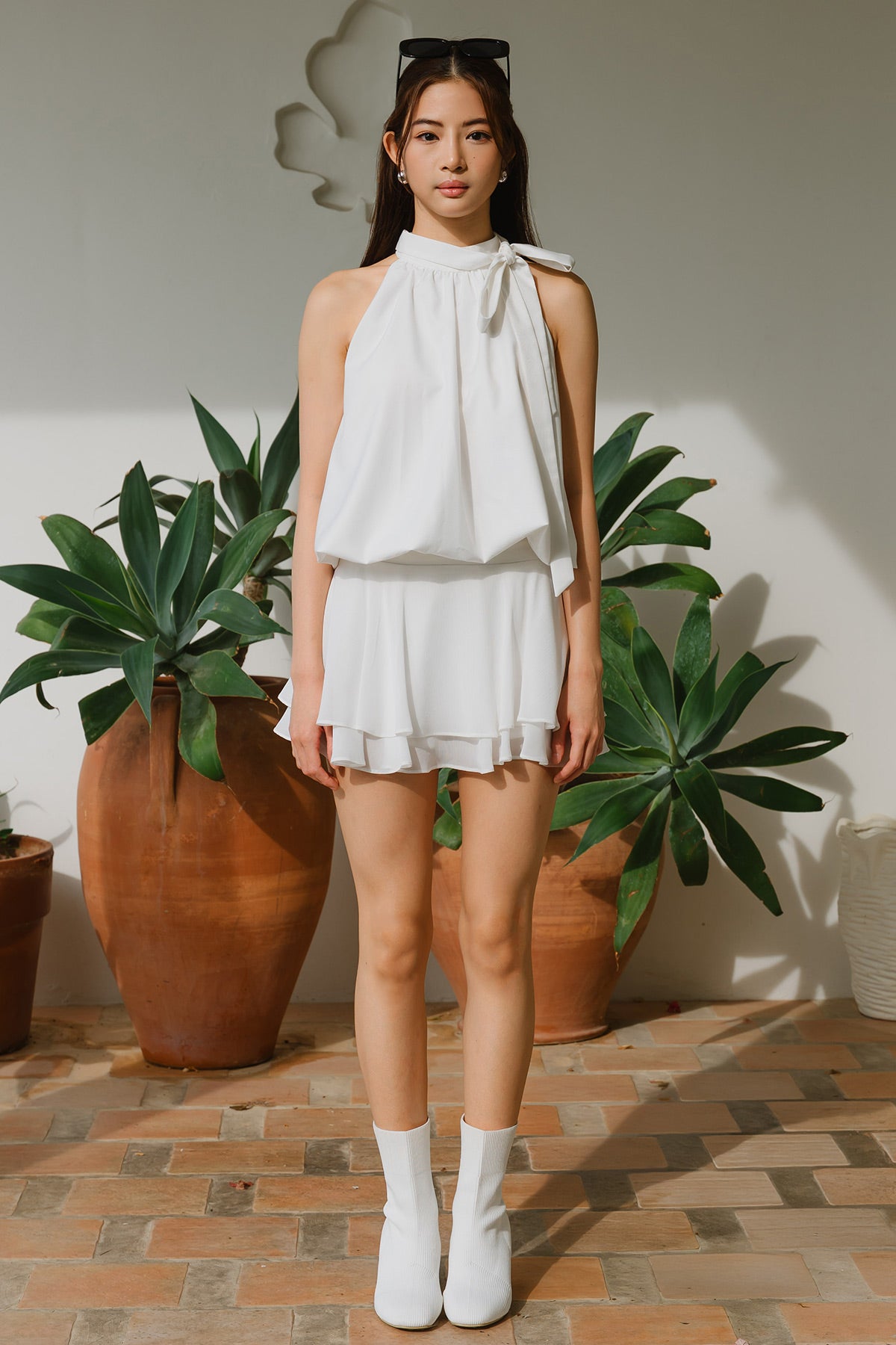 Monique Tie Top (White)