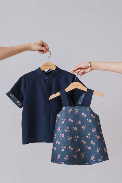 Mini Jia & Bloom Dress (Navy)