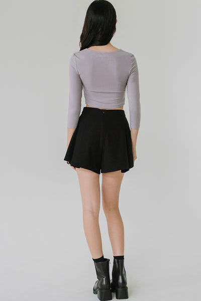 Maisel Padded Ruched Top (Grey)