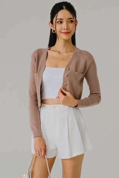 Dreamer Knit Cardigan (Pale Mauve)