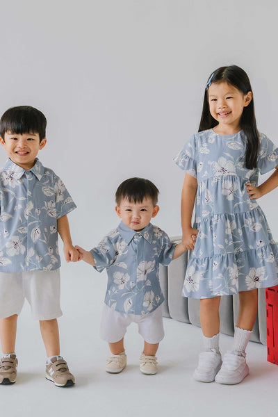 Mini With Grace Collar Shirt (Sky)