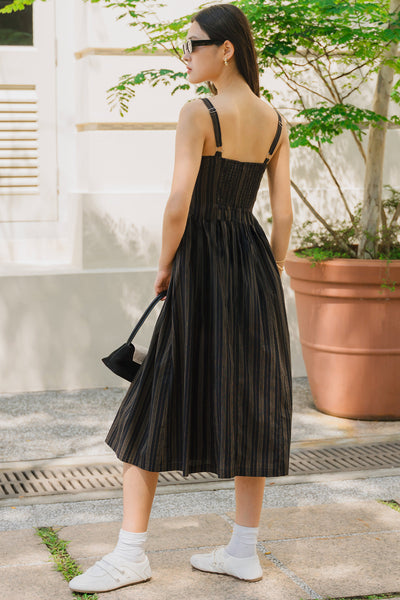 Celeste Padded Dress (Black)