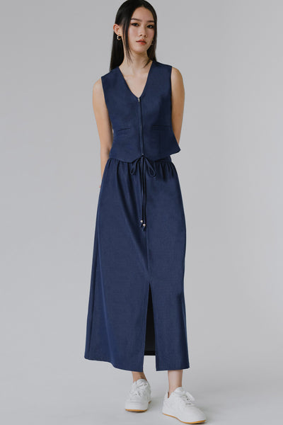 Dakota Drawstring Skirt (Navy)