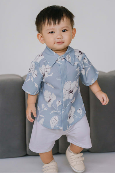 Mini With Grace Collar Shirt (Sky)