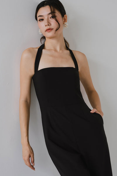 Carla Padded Jumpsuit (Black)