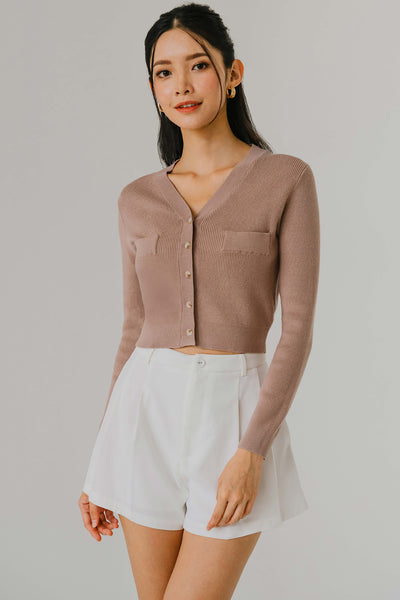 Dreamer Knit Cardigan (Pale Mauve)