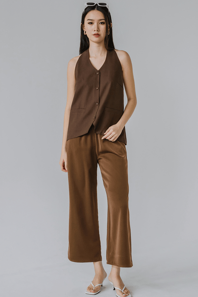 Vera Linen Vest (Umber)