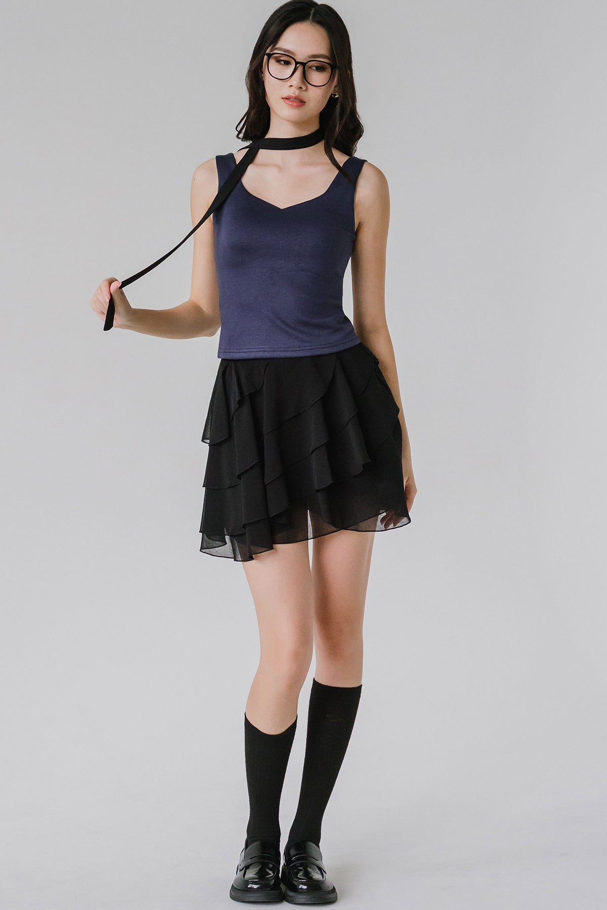 Fenna Padded Top (Navy Blue)