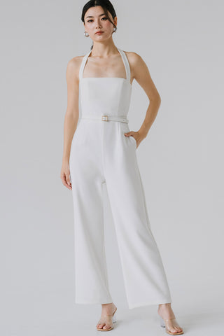 Carla Padded Jumpsuit (White)