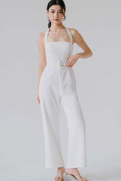 Carla Padded Jumpsuit (White)