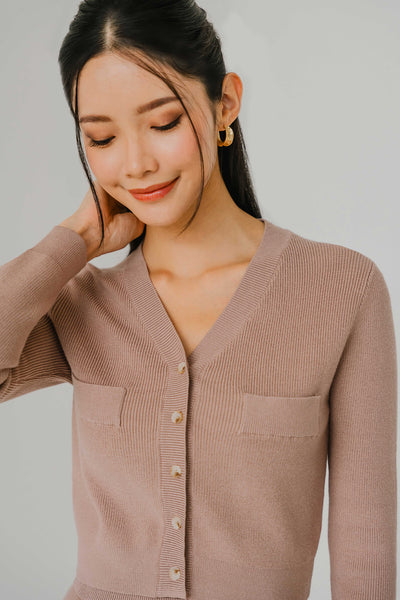 Dreamer Knit Cardigan (Pale Mauve)