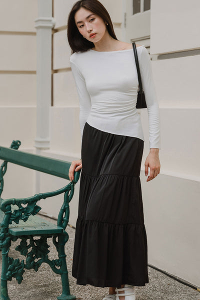 Demi Sleeved Cotton Top (White)