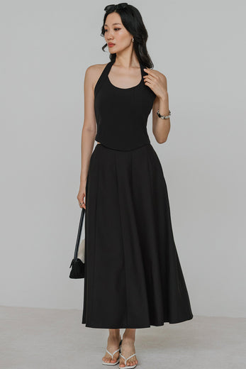 Aura Padded Halter Top (Black)